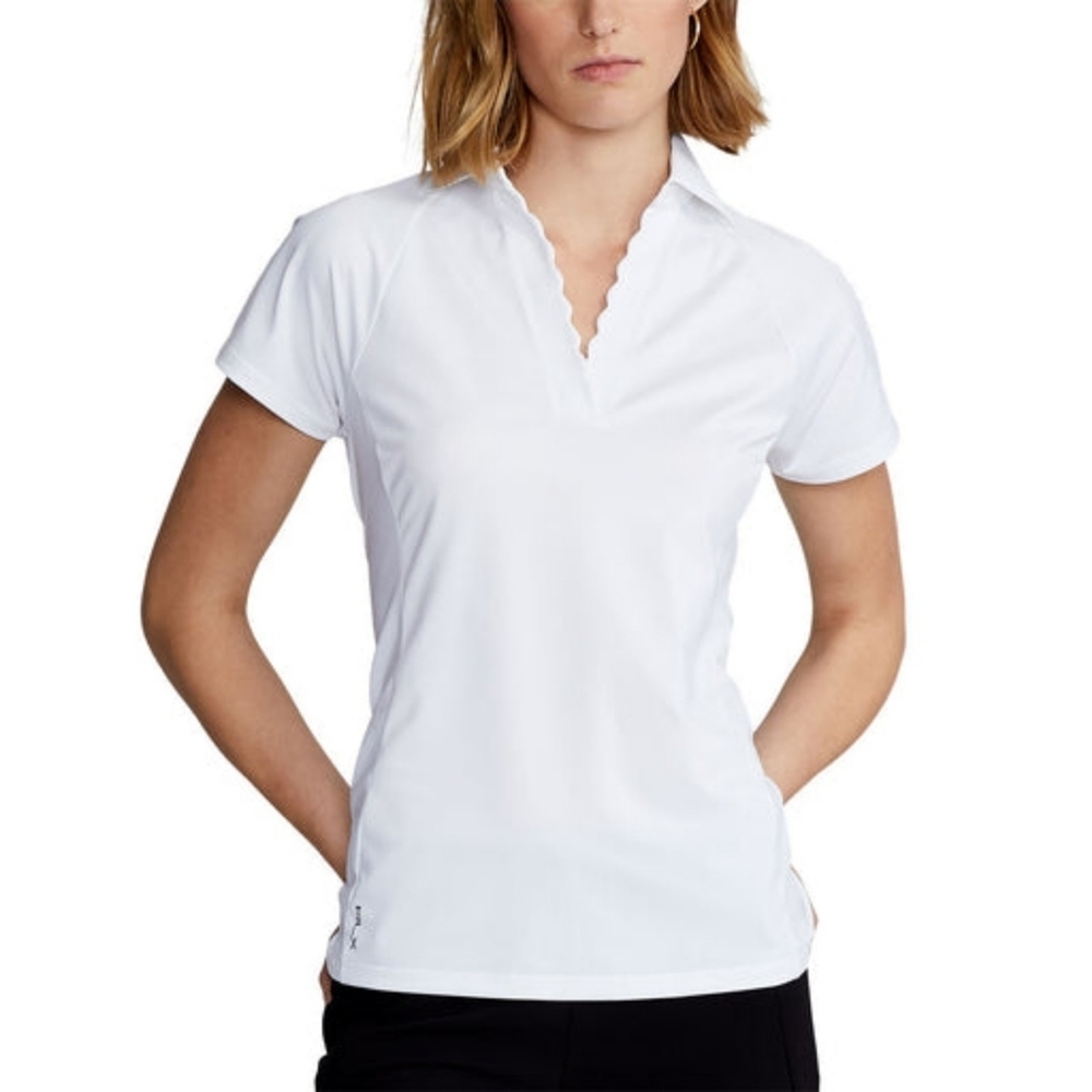 Ralph Lauren Tailored Fit Polo Shirt Women White Size L